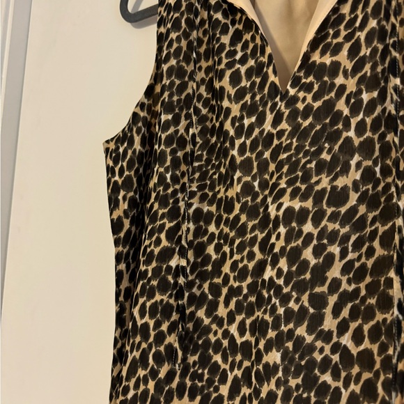 J.Crew Factory Leopard Print Sleeveless Blouse Women's Medium - Picture 3 of 4